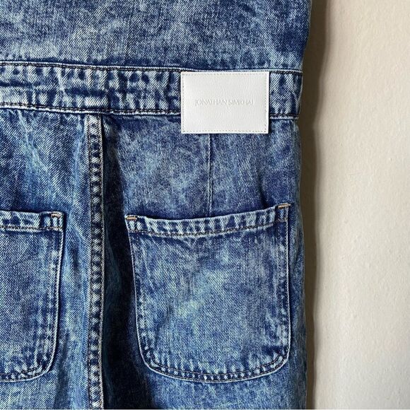 Jonathan Simkhai Blue Mullholland Jeans Crop High Rise Straight Leg Size 25 - Picture 8 of 10